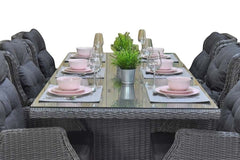 Menorca-Darwin verstelbare Tuinset 6 Personen - Rock Grey
