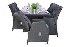 Menorca-Darwin verstelbare Tuinset 6 Personen - Rock Grey