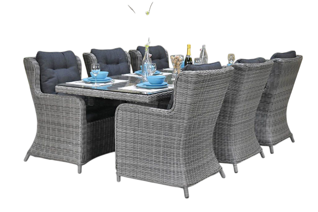 Menorca-Delano Tuinset 6 Personen - Natural Grey