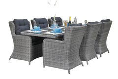 Menorca-Delano Tuinset 6 Personen - Natural Grey