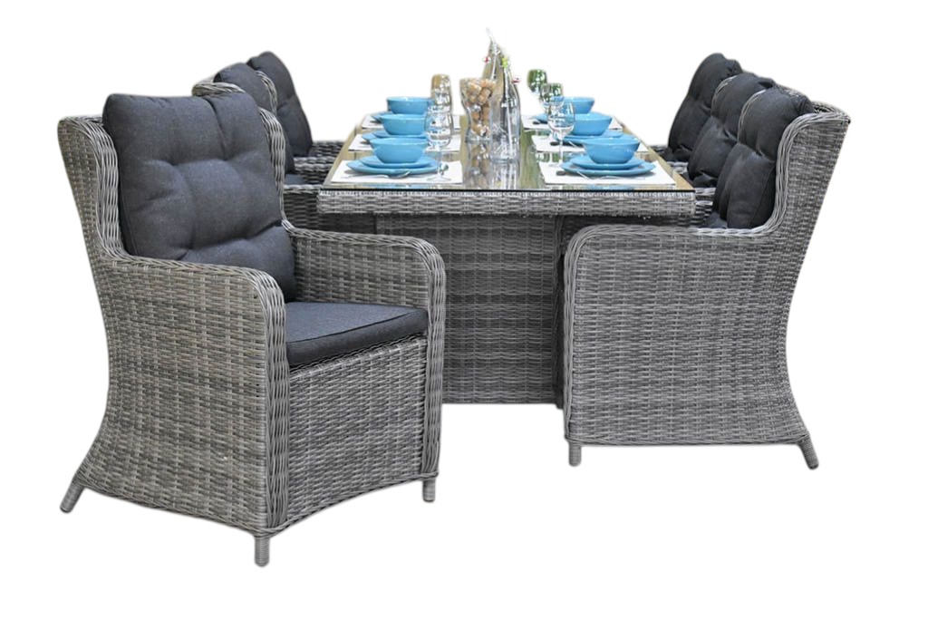 Menorca-Delano Tuinset 6 Personen - Natural Grey