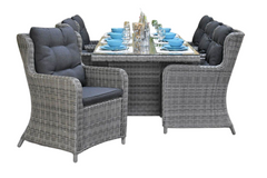 Menorca-Delano Tuinset 6 Personen - Natural Grey