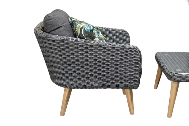 Milano Loungeset 3 zits + 2 stoelen - Anthracite