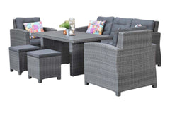 Minnesota Dining Loungeset - Spraystone / Dark Grey