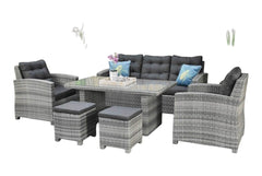 Minnesota Dining Loungeset - Glas / Grey
