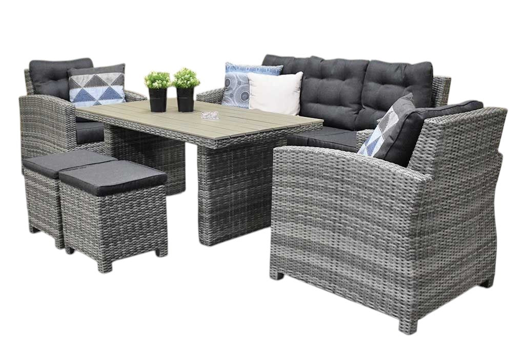 Minnesota Dining Loungeset - Grey / Polywood