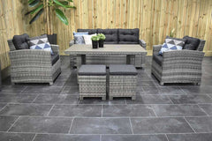 Minnesota Dining Loungeset - Grey / Polywood