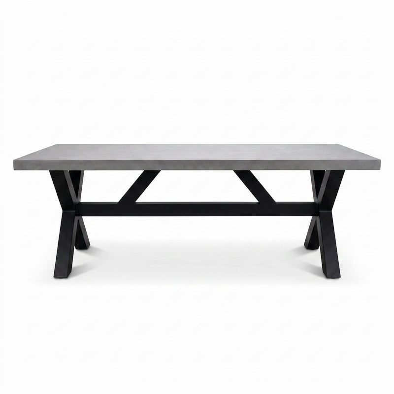 Norwich Rechthoekige Polystone Tuintafel 300 cm - Staal / Polystone in een sfeervolle tuin - Outnest tuinmeubelen