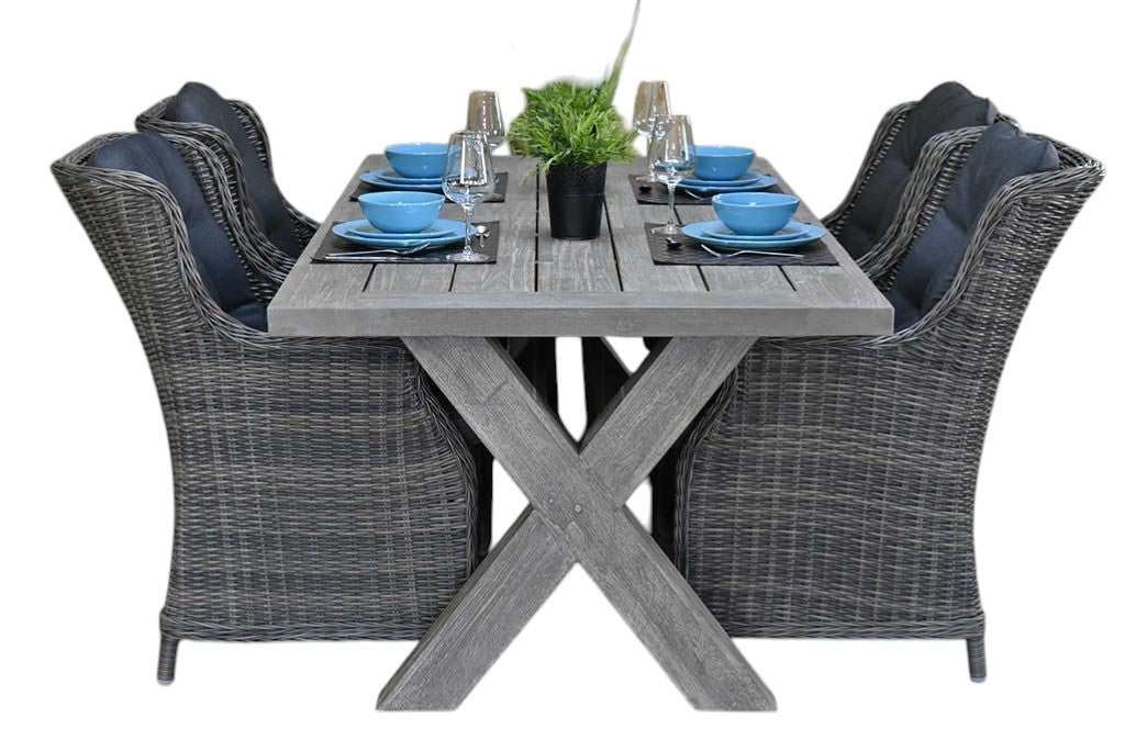 Norwich-Darwin Tuinset 4 Personen - Acacia / Kobo Grey