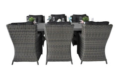 Norwich-Delano Tuinset 6 Personen - Polystone, Vintage Antique Grey / Kobo Grey