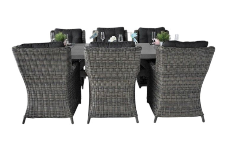 Norwich-Delano Tuinset 6 Personen - Polystone, Vintage Antique Grey / Kobo Grey