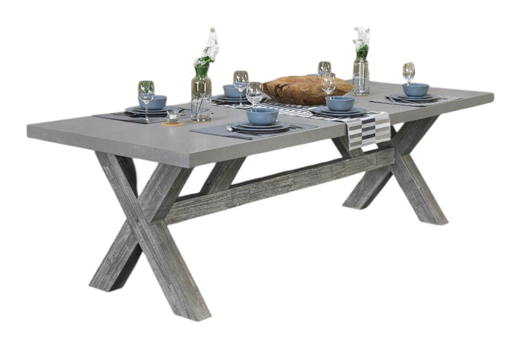 Norwich Rechthoekige Polystone Tuintafel 200 cm - Acacia / Polystone