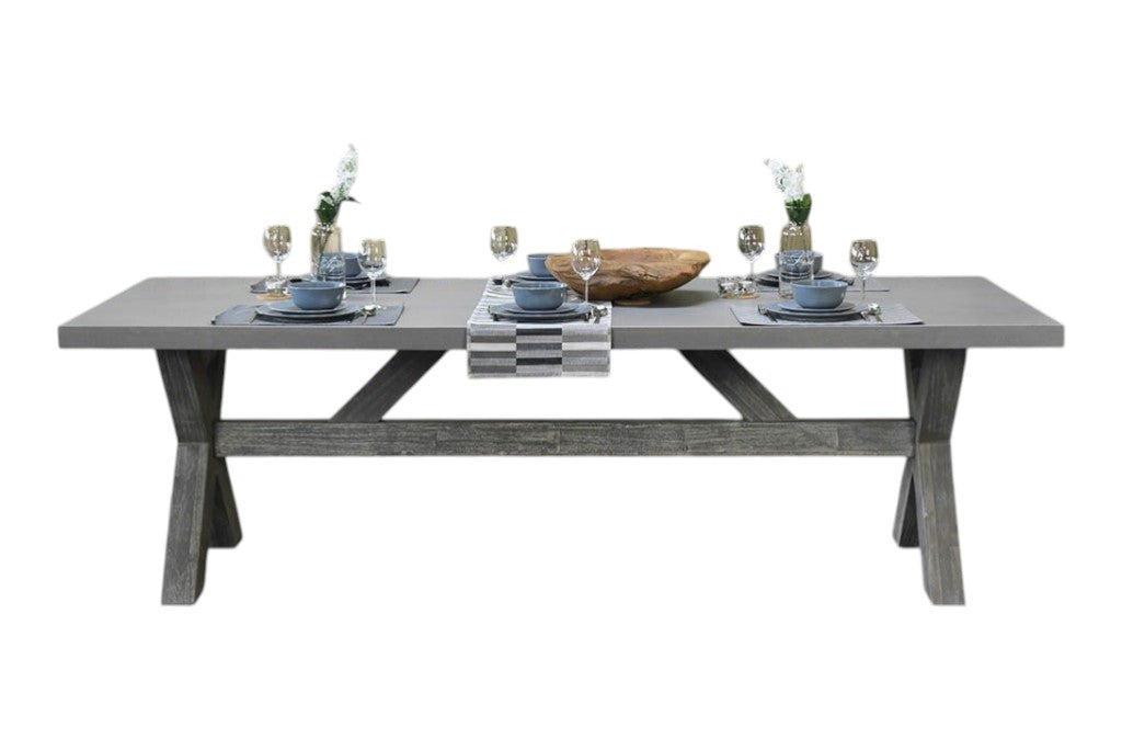 Norwich Rechthoekige Polystone Tuintafel 200 cm - Acacia / Polystone