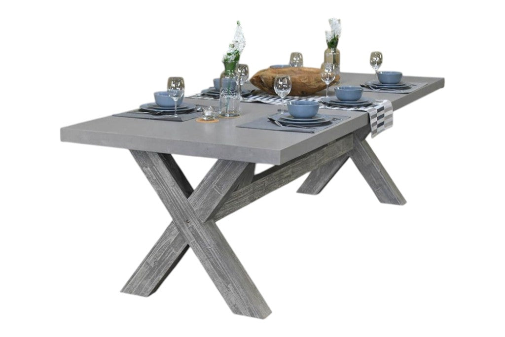 Norwich Rechthoekige Polystone Tuintafel 200 cm - Acacia / Polystone