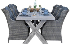 Norwich-Darwin Tuinset 6 Personen - Polystone, Vintage Antique Grey / Kobo Grey