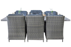 Norwich-Darwin Tuinset 6 Personen - Polystone, Vintage Antique Grey / Kobo Grey