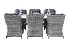 Norwich-Delano Tuinset 6 Personen - Polystone, Vintage Antique Grey / Kobo Grey