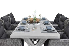 Norwich-Delano Tuinset 6 Personen - Polystone, Vintage Antique Grey / Kobo Grey