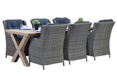 Norwich-Darwin Tuinset 6 Personen - Teak / Kobo Grey