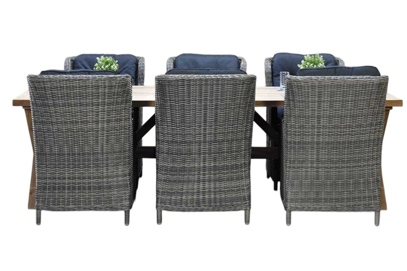 Norwich-Darwin Tuinset 6 Personen - Teak / Kobo Grey
