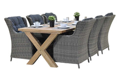Norwich-Darwin Tuinset 6 Personen - Teak / Kobo Grey