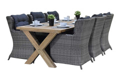 Norwich-Delano Tuinset 6 Personen - Teak / Natural Grey