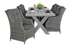 Norwich-Darwin Tuinset 6 Personen - Acacia / Kobo Grey