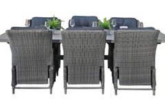 Norwich-Darwin verstelbare Tuinset 6 Personen - Acacia / Kobo Grey