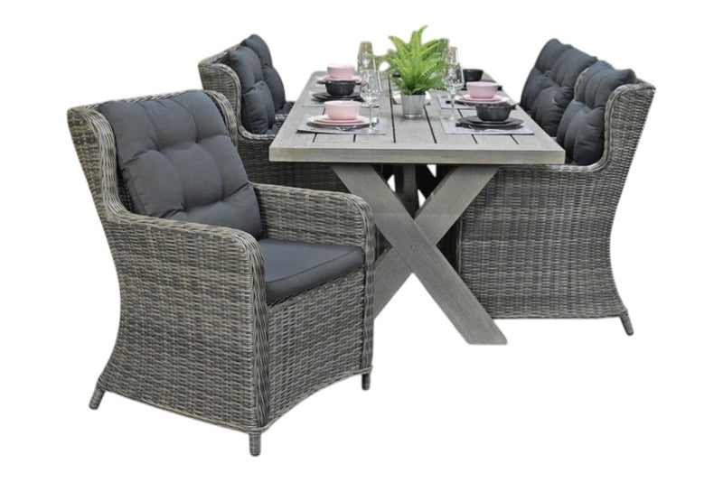 Norwich-Delano Tuinset 6 Personen - Acacia / Kobo Grey