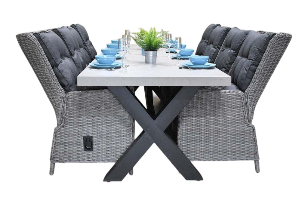 Norwich- Marling verstelbare Tuinset 8 Personen