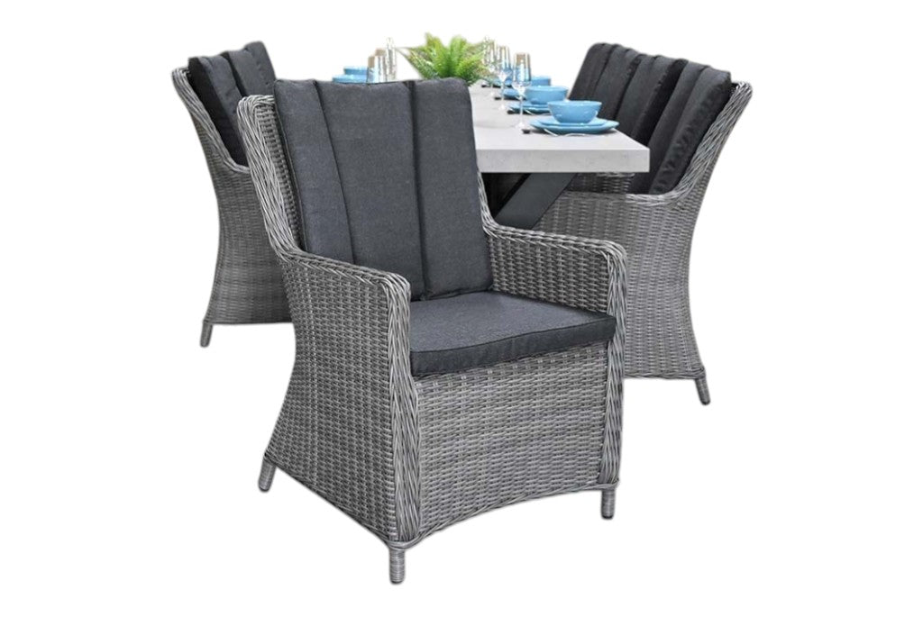 Norwich-Avalon Tuinset 8 Personen - Polystone, Gepoedercoat staal