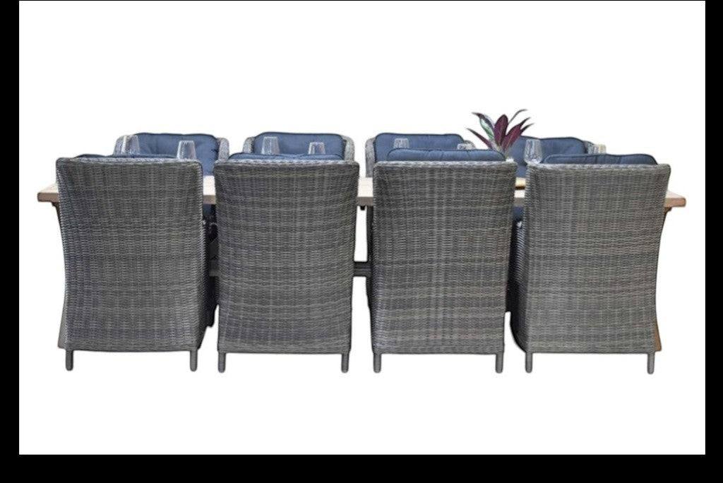 Norwich-Darwin Tuinset 8 Personen - Teak / Kobo Grey