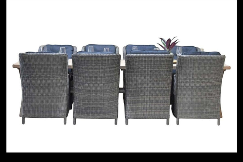 Norwich-Darwin Tuinset 8 Personen - Teak / Kobo Grey