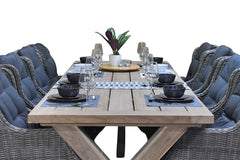 Norwich-Darwin Tuinset 8 Personen - Teak / Kobo Grey