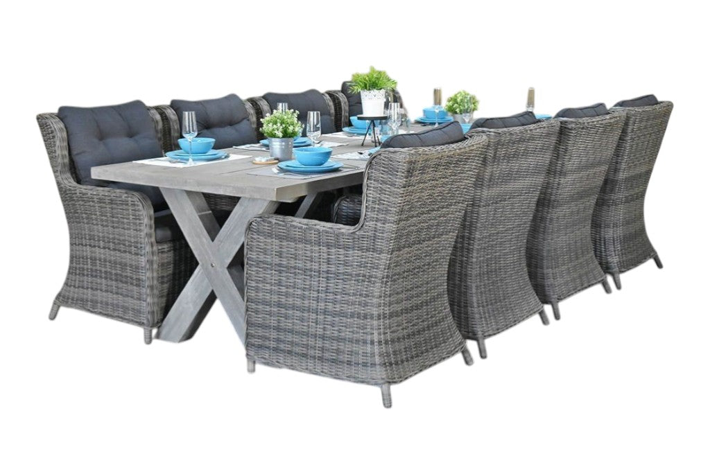 Norwich-Delano Tuinset 8 Personen - Acacia / Kobo Grey