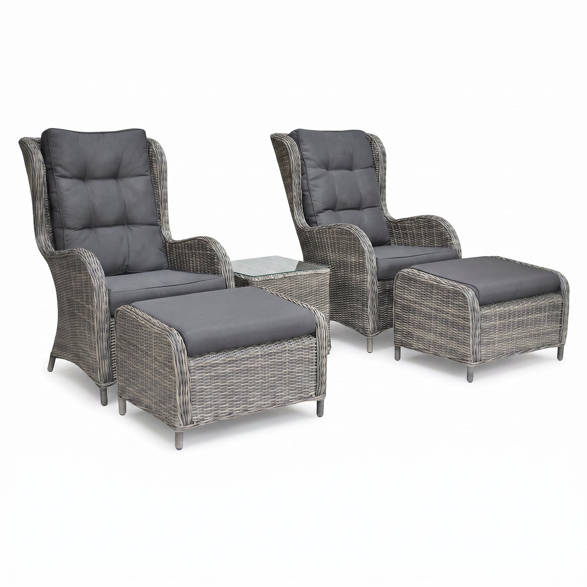 Phoenix Loungeset - Kobo Grey in een sfeervolle tuin - Outnest tuinmeubelen