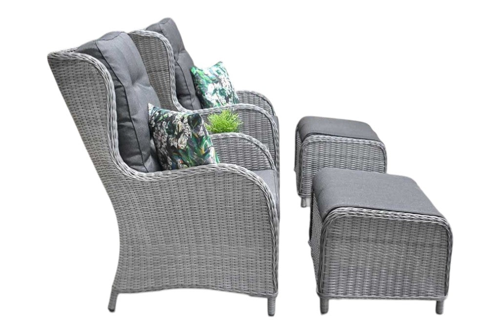 Phoenix Loungestoelenset - Natural Grey