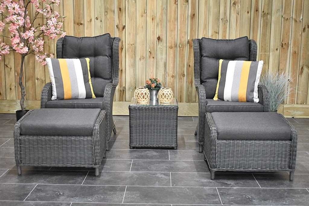 Phoenix Loungestoelenset - Rock Grey