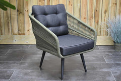 Positano Dining Loungeset - Olive Green