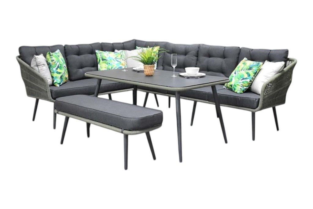 Positano Dining Loungeset - Olive Green