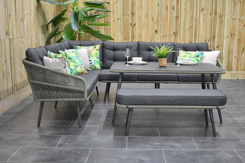 Positano Dining Loungeset - Olive Green