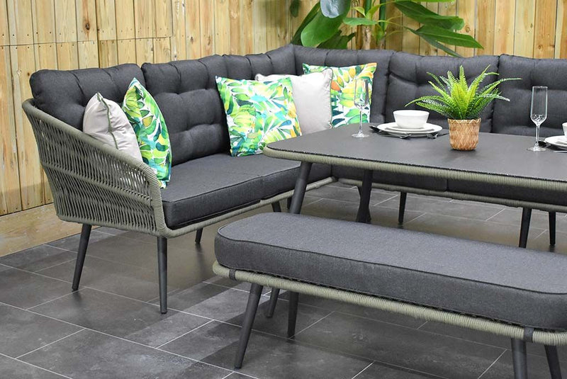 Positano Dining Loungeset - Olive Green