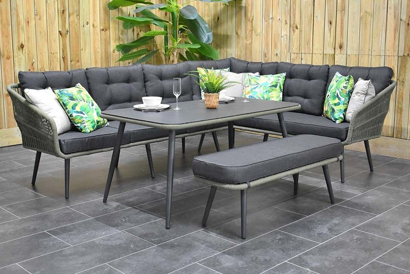 Positano Dining Loungeset - Olive Green