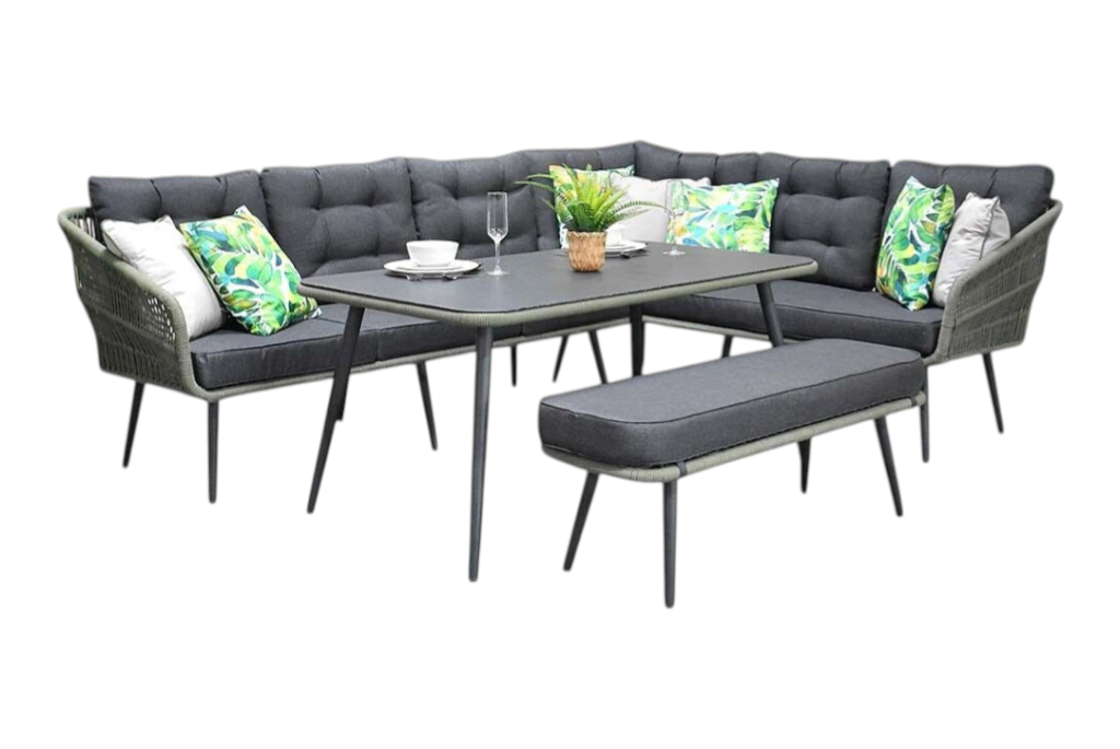 Positano Dining Loungeset - Olive Green