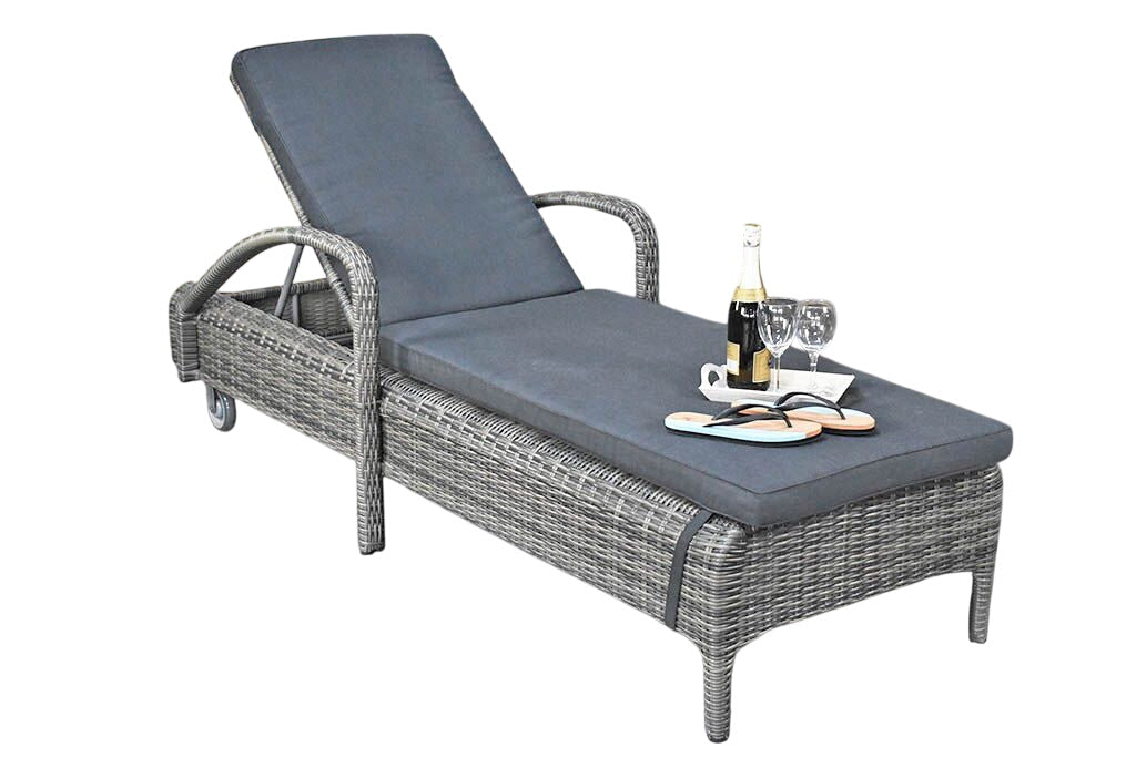 Menorca-Barcelona verstelbare Tuinset 6 Personen - Kobo Grey