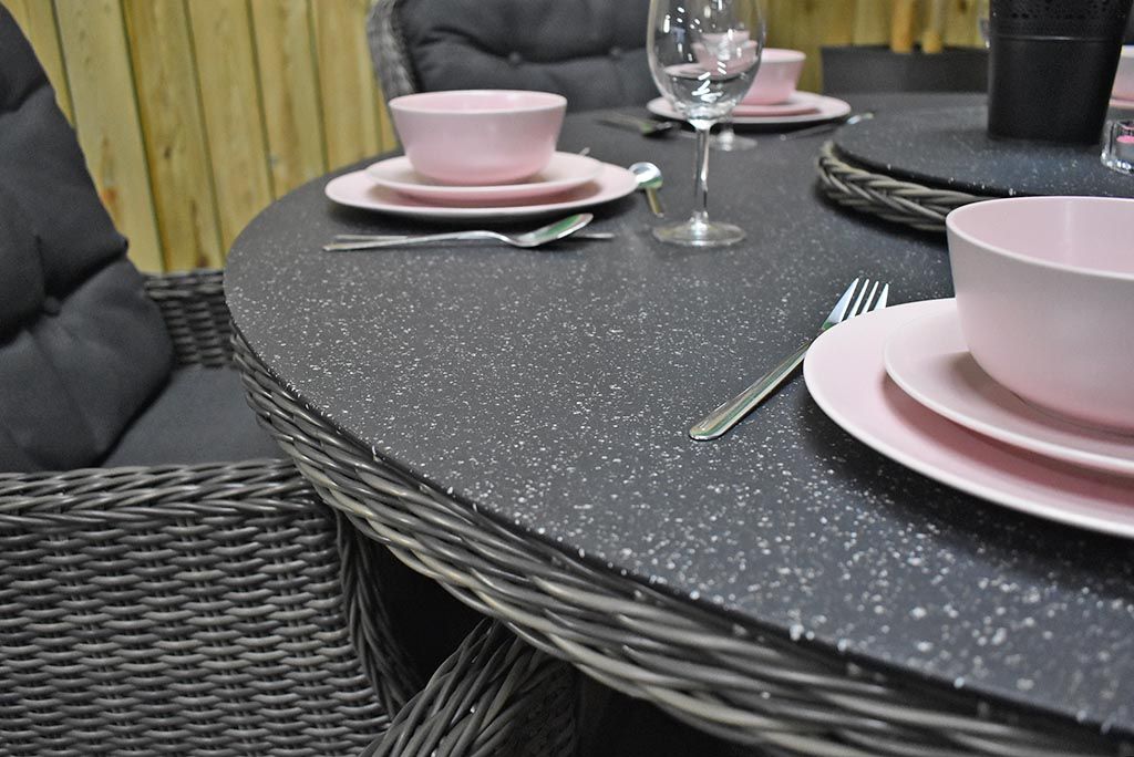 Rio-Barcelona verstelbare Tuinset 6 Personen - Kobo Grey / Spray Stone