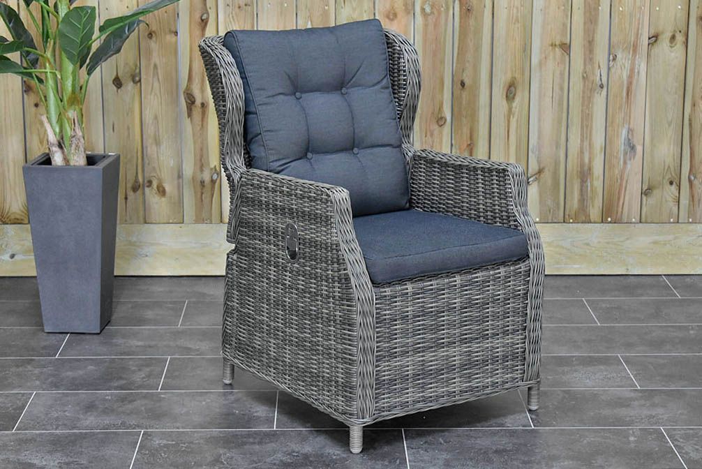 Rio-Barcelona verstelbare Tuinset 6 Personen - Kobo Grey / Spray Stone