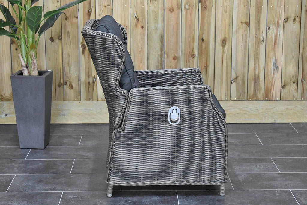 Rio-Barcelona verstelbare Tuinset 6 Personen - Kobo Grey / Spray Stone