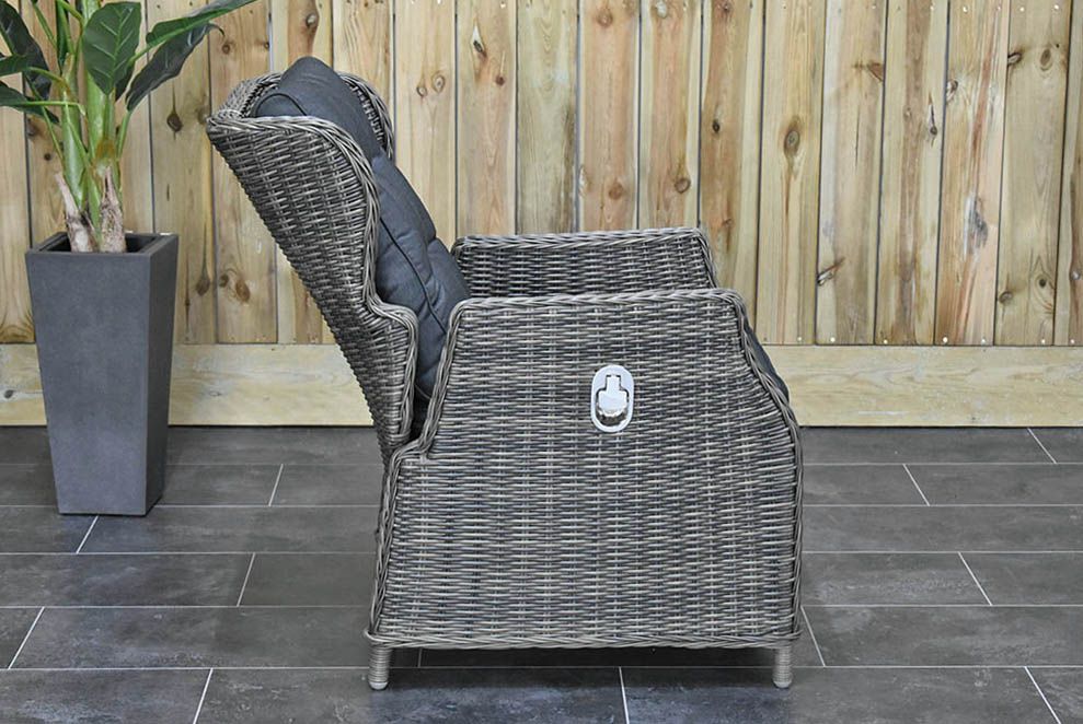 Rio-Barcelona verstelbare Tuinset 6 Personen - Kobo Grey / Spray Stone