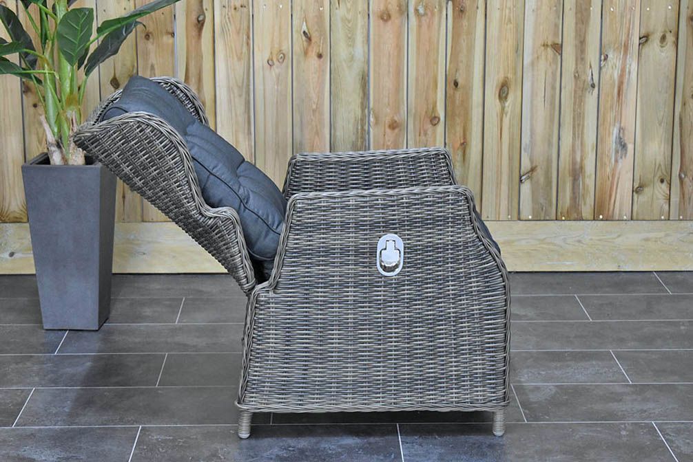 Rio-Barcelona verstelbare Tuinset 6 Personen - Kobo Grey / Spray Stone